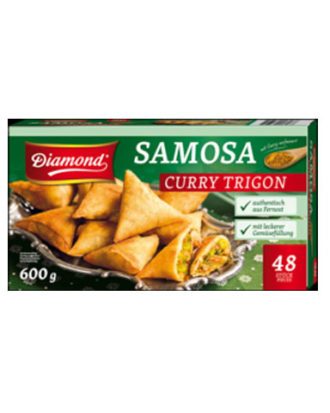 Diamond samosa curry trigon 48 stk. 600 g. (frostvare)