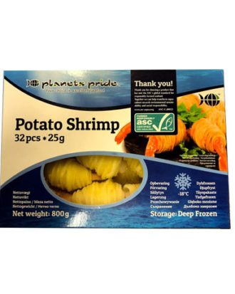 Planets Pride potato shrimp 800 g.