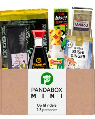 PandaBox Mini - Sushi Kit Op Til 7 dele (Komplet sæt 2-3 personer)
