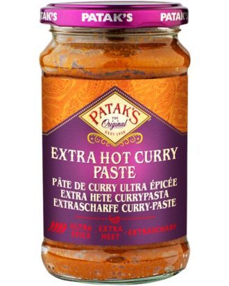 Pataks extra hot curry paste 283 g.
