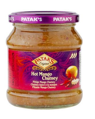 Pataks hot mango chutney 340 g.