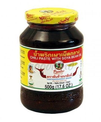 Pantai chili paste m. sojabønne olie 500 g.