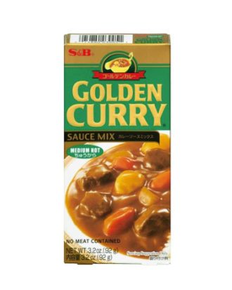 S&B golden curry mix medium hot 92 g.