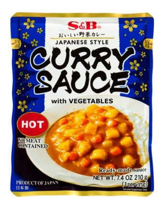 S&B Japansk Curry Sauce med grøntsager (Hot) 205 ml.