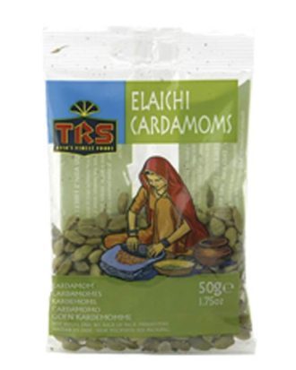 TRS grøn elaichi kardemomme hele 50 g.
