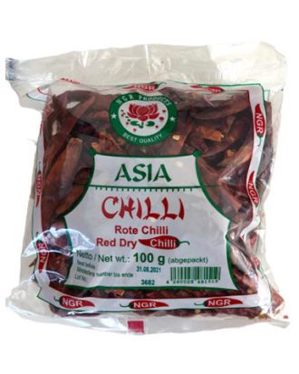 NGR tørret chili røde hele 100 g.
