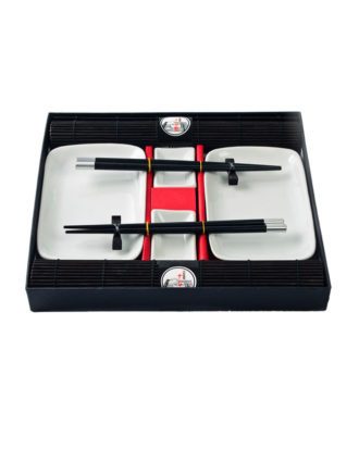 Sushi serveringssæt i sort - 2 pers.