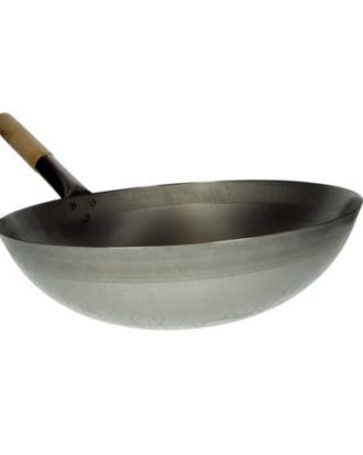 Wok pande rund bund 33 cm.