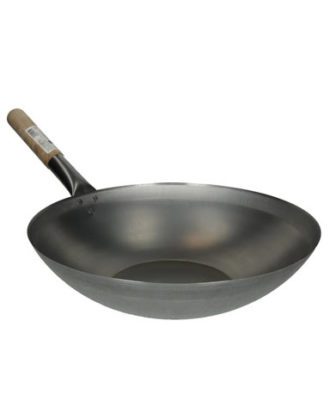 Wok pande flad bund 38 cm.