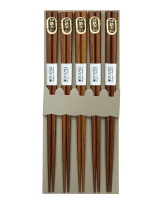 Japanske Spisepinde Brune (Tokyo Design) 5 par