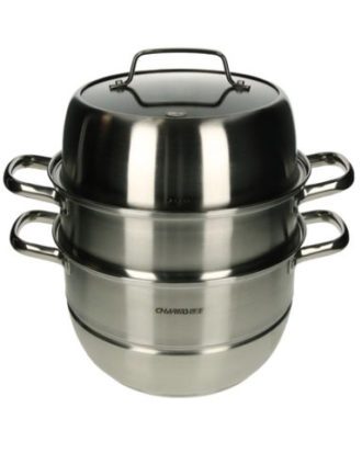 Steamer i rustfrit stål (induktion) 3 lag 26 cm.