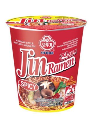 Ottogi Instant Noodles Jin Ramen Spicy (Cup) 65 g
