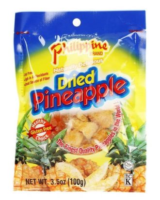 Dired Pineapple (Tørret ananas stykker) 100 g.