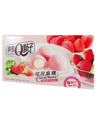 Q Cacao Mochi Strawberry Flavor 80 g.