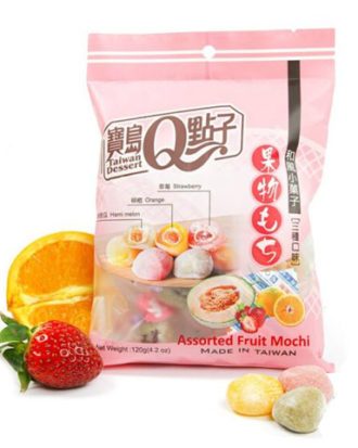 Q Assorted Fruit Mini Mochi 120 g.