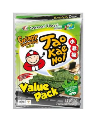 Taokaenoi Japanese Crispy Seaweed Original Flavour Value Pack 59 g.