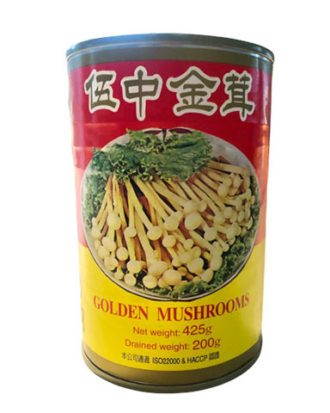 Enoki svampe på dåse (Golden Needle mushroom) 425 g.