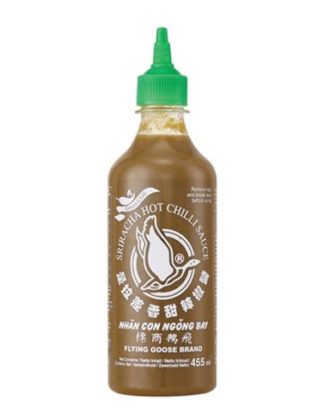 Sriracha chili sauce m. grønne chilier 455 ml.